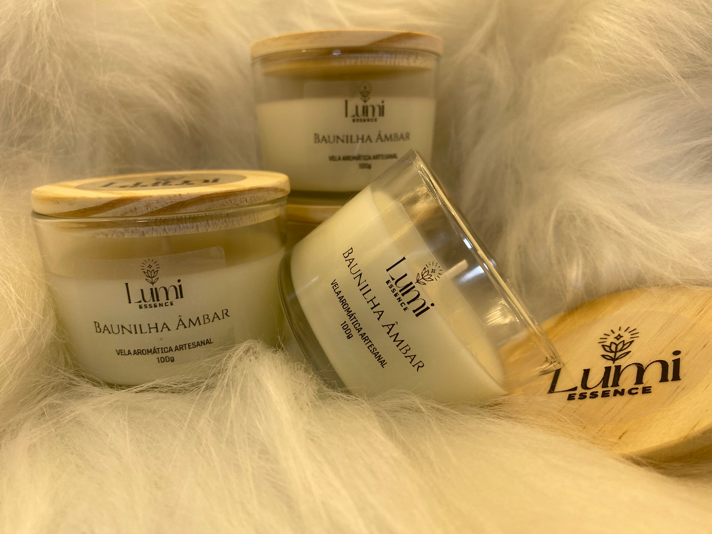 Vela Aromática Artesanal - Baunilha Ambar