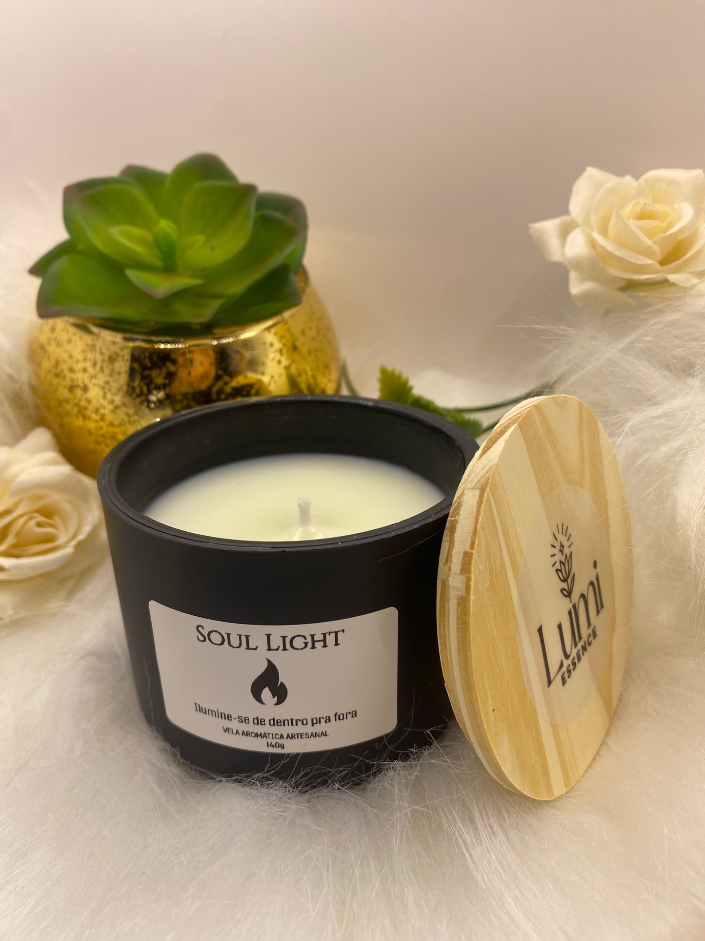 Vela Aromática Artesanal - Linha Signature - Soul Light - 140g