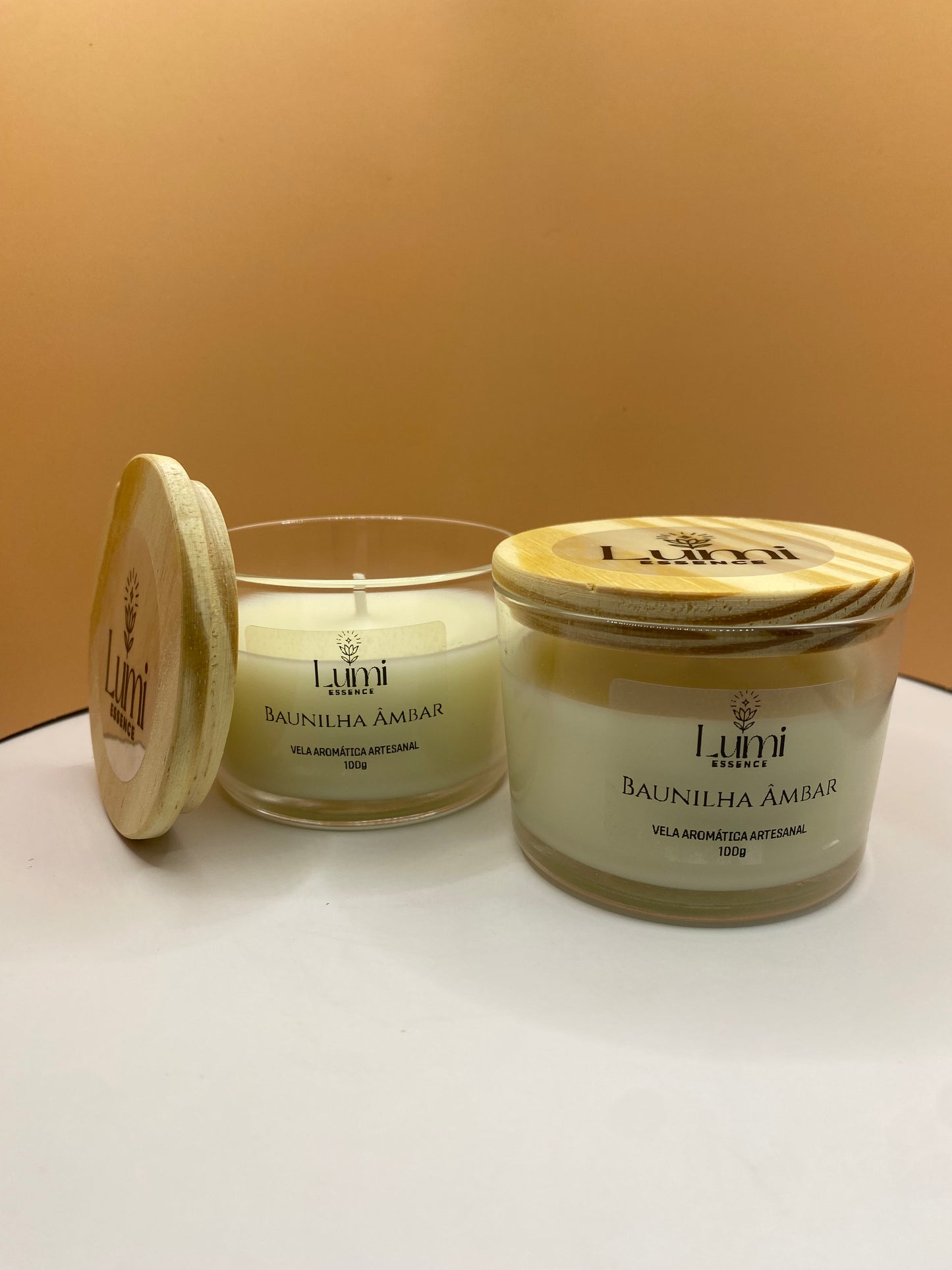 Vela Aromática Artesanal - Baunilha Ambar