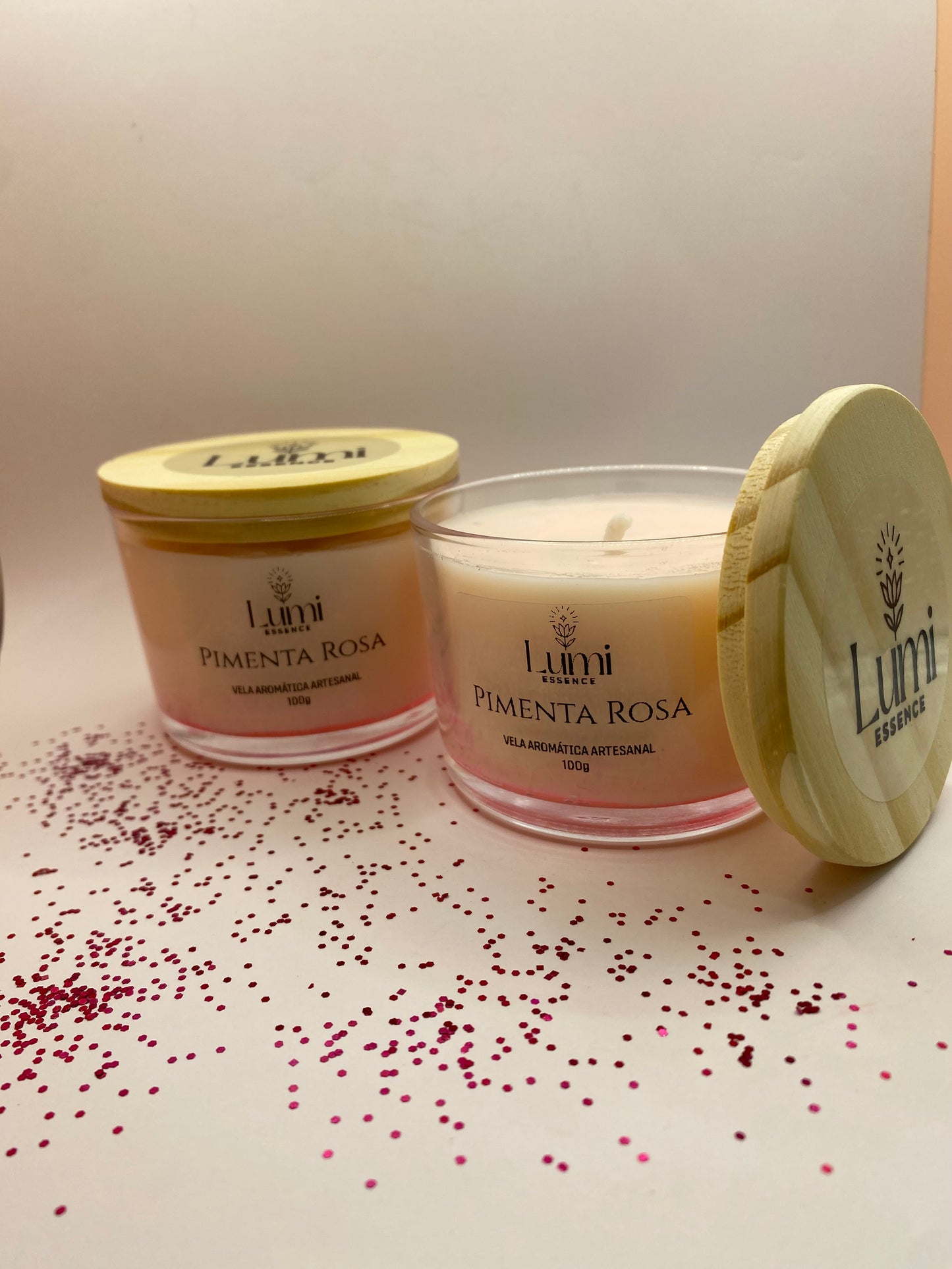 Vela Aromática Artesanal - Pimenta Rosa