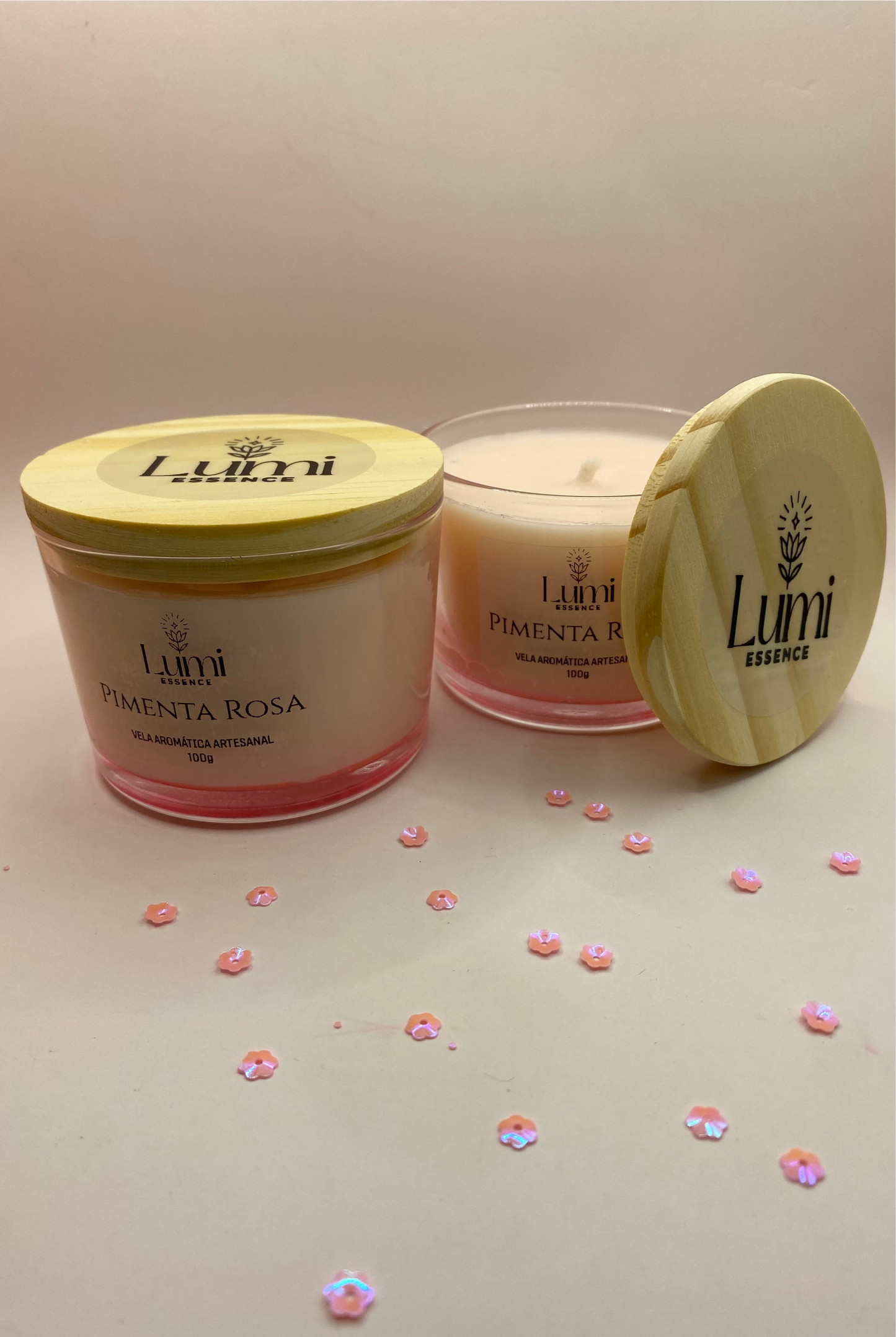 Vela Aromática Artesanal - Pimenta Rosa