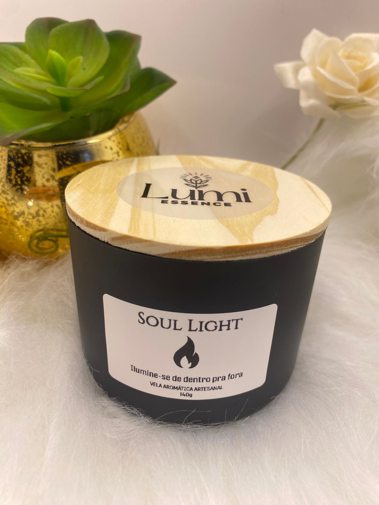 Vela Aromática Artesanal - Linha Signature - Soul Light - 140g